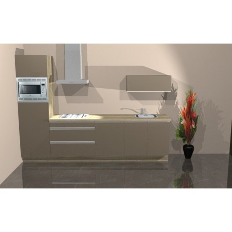 (6) Nobilia Gloss met greeploos design