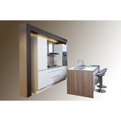 (54) Nobilia Primo wit hoogglans met eiland