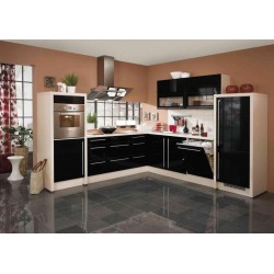 (5) Hoogglans keuken zwart, wit rood cappuccino of crema